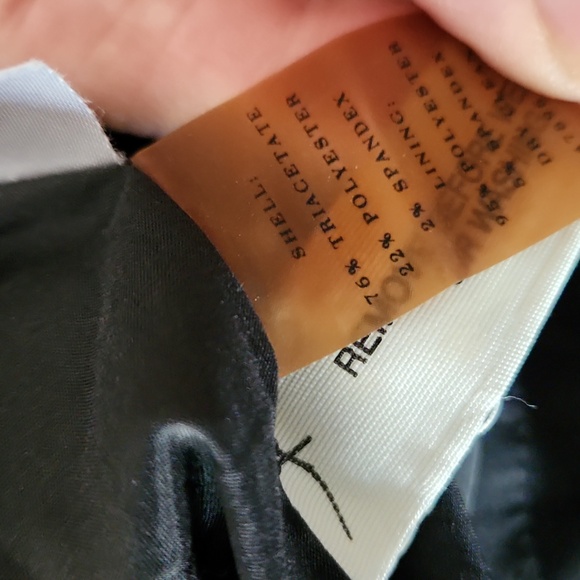 Ann Taylor Lined Black Pants in Size 12 Side Zip Wide Band Panel - Picture 10 of 11